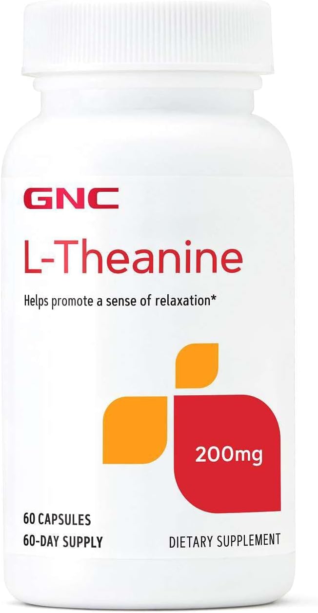 GNC L-Theanine 200mg Promotes Relaxation 60 Capsules