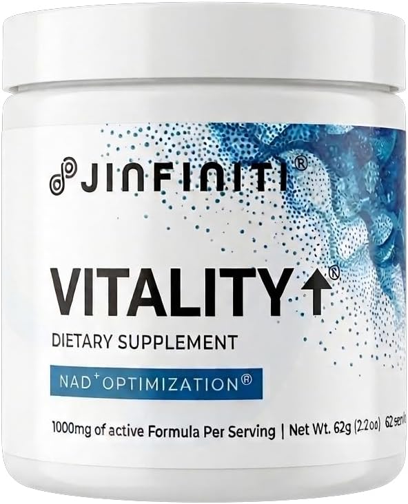 Jinfiniti Vitality↑NAD+ Optimization- A Patented Clinically Validated NAD+ Optimization Formula