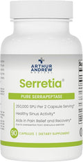 Arthur Andrew Medical Serretia Serrapeptase Formula for Muscle and Sinus Support 90 Capsules