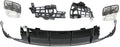 PP Rear Lip Diffuser with Exhaust Tips Compatible for Mercedes-Benz CLA Class W117 CLA260 CLA45 2013-2018 Bumper Skid Plate (Color : 2016-2018 Black)