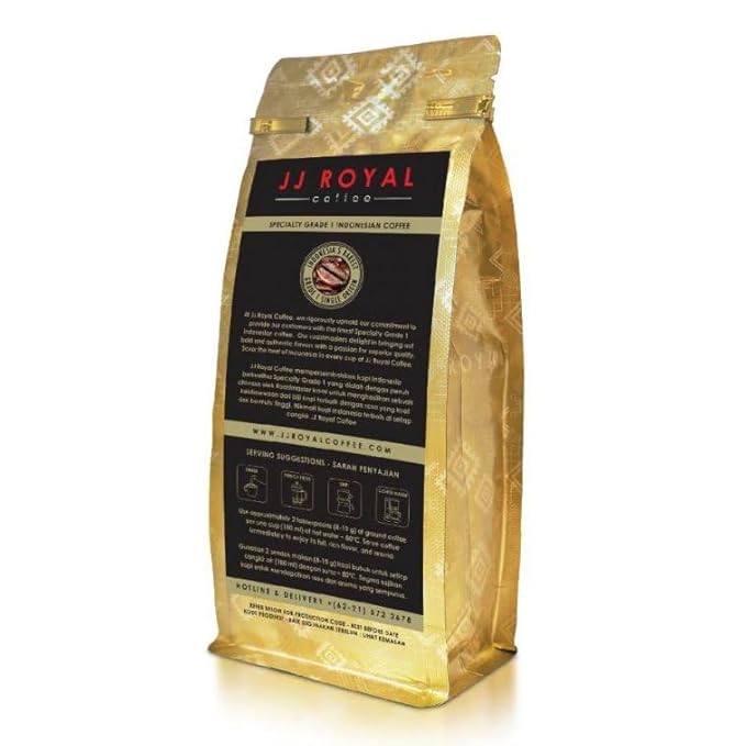 JJ Royal Coffee Bali Arabica 200g Ground Coffee (Pack of 1)