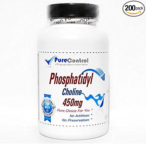 Phosphatidylcholine Phosphatidyl Choline 450mg // 200 Capsules // Pure // by PureControl Supplements
