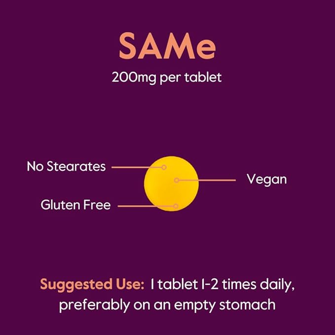 BESTVITE SAM-e 200mg (120 Tablets)(60 x 2) Premium Ingredient from Italy