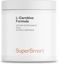 Supersmart - L-Carnitine Formula - with Acetyl &amp Tartrate - Amino Acids | Non-GMO &amp Gluten Free - 105 g