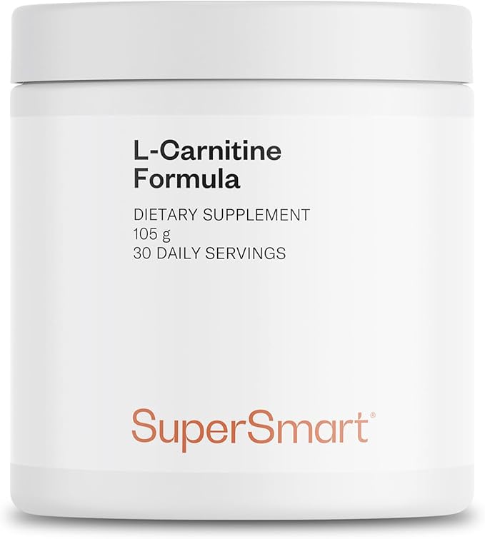 Supersmart - L-Carnitine Formula - with Acetyl &amp Tartrate - Amino Acids | Non-GMO &amp Gluten Free - 105 g