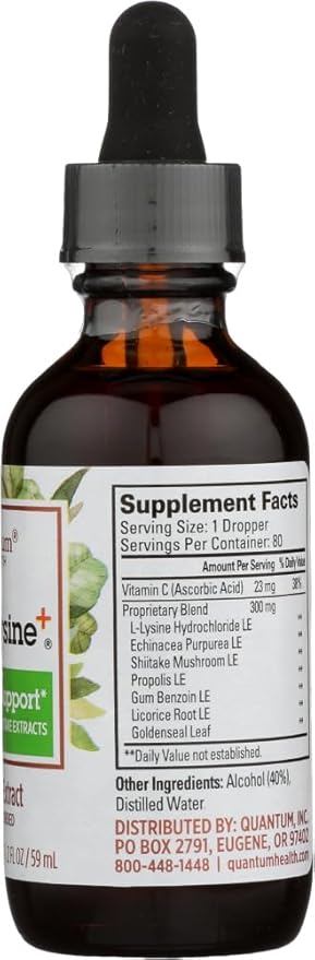 Quantum Amino Acid Super Lysine Plus Liquid Extract 2 Ounce - 3 per case.