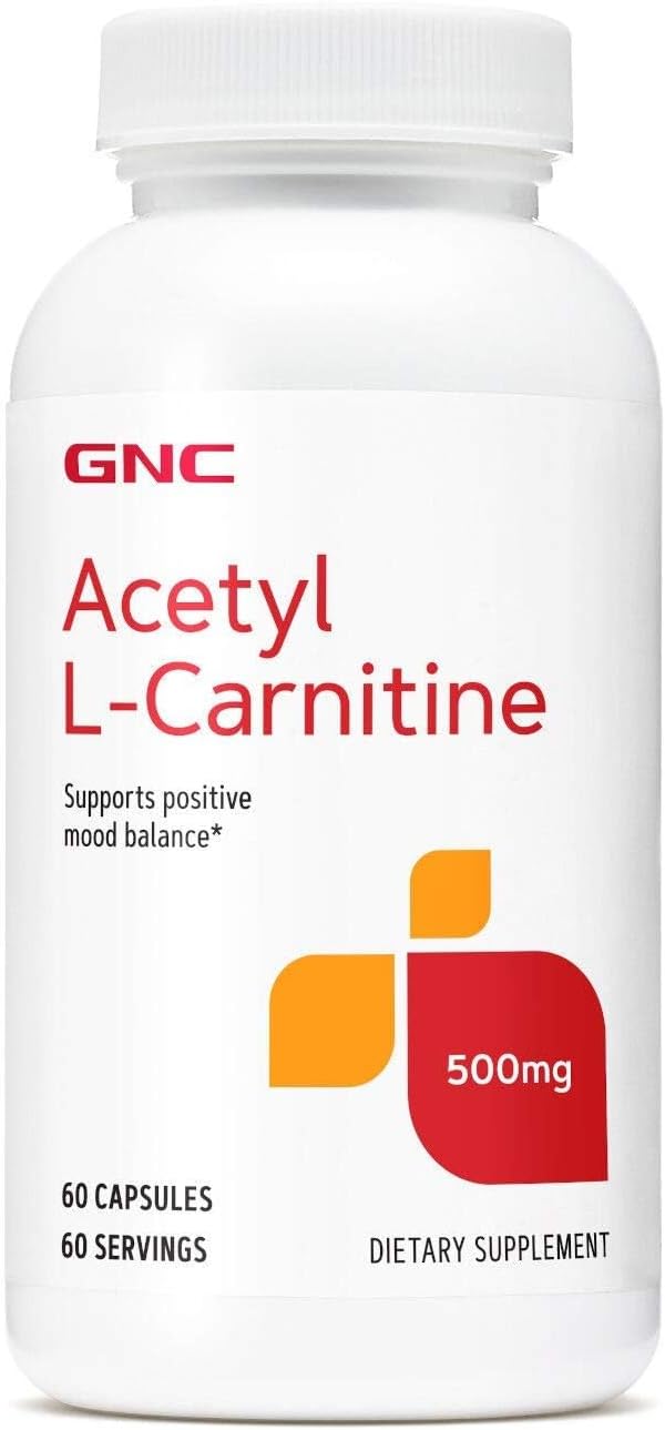 GNC Acetyl-L-Carnitine 500mg Supports Positive Mood Balance 60 Count