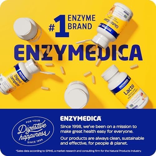 Enzymedica Natto-K Nattokinase Supplement Promotes Heart Health &amp Circulation 90 Count