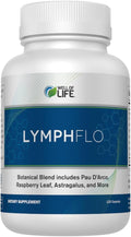 LymphFlo: Herbal Support for Detox Immunity &amp Well-Being. Formulated with PAU d’Arco Cleavers &amp Red Peony Root in 1100mg 180 V-Capsules to Optimize Lymphatic Function Enhance Vitality