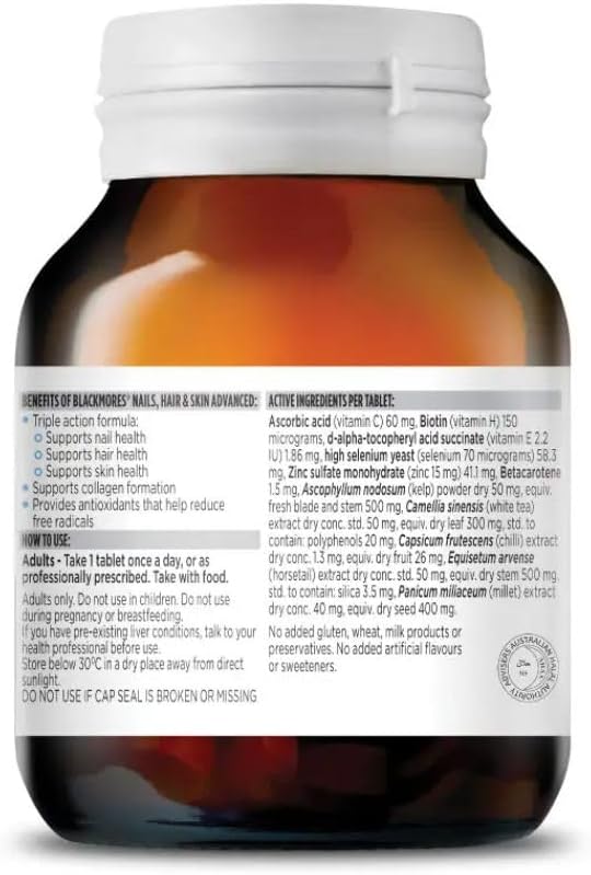 Blackmores Nails Hair and Skin Vitamins for Women Made in Australia 60 Tablets