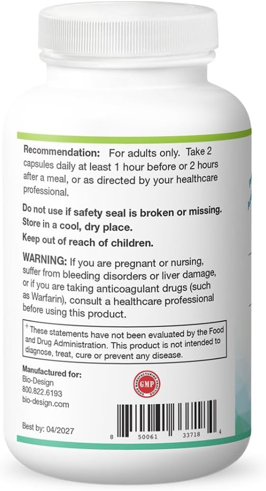 Lysozyme Plus Systemic Enzyme Complex - Broad Spectrum &amp Highly Active Vegetarian Enzymes - Supports Gut Health Fibrin &amp Inflammation Control - 120 Capsules
