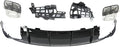 PP Rear Lip Diffuser with Exhaust Tips Compatible for Mercedes Benz CLA Class W117 CLA260 CLA45 2013-2018 Bumper Skid Plate (Color : 2016-2018 Black)