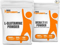 BulkSupplements L-Glutamine 500g + BCAA 2:1:1 500g Bundle