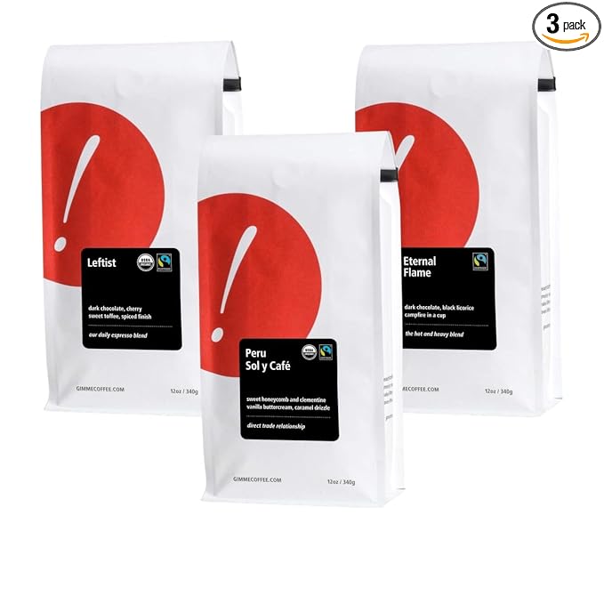Bean Box Sampler - Roasted by Gimme! 3-Pack Freshly Ground Coffee Gourmet Coffee