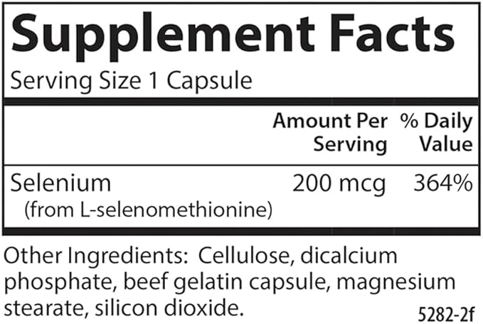 Carlson - Selenium 200 mcg Yeast-Free Prostate Health &amp Immune Support Antioxidant 180 capsules