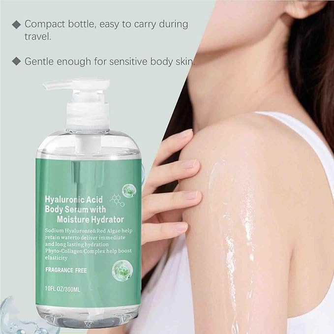 Body Hydrator Hyaluronic Acid Body Serum Hyaluronic Acid Serum For Bod𝐲 For Dry Skin Fast-absorbing Bod𝐲 Care Deep Hydration Non-greasy Formula 10 Fl Oz (2PC)