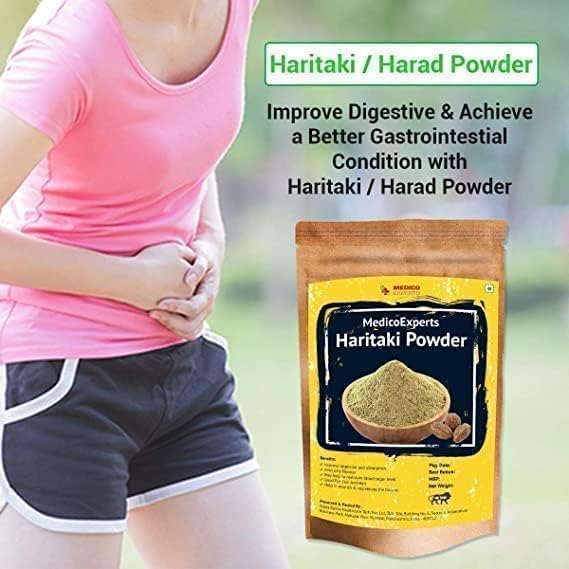 SENTA Haritaki Powder Organic - 100 GMS | 100% Pure Harde Powder | Kadukkai Powder | Harad Powder | Inknut Powder for Dark Circles Face Skin &amp Healthy Digestion