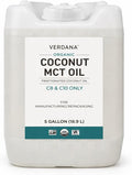 Verdana USDA Organic Coconut MCT Oil 5 Gallon (18.9 L) Bulk Size C8 &amp C10 Only Food Grade Non-GMO Kosher No Palm Kernel Oil
