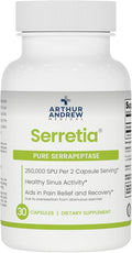 Arthur Andrew Medical Serretia Serrapeptase Formula for Muscle and Sinus Support 30 Capsules