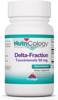 NutriCology Delta-Fraction Tocotrienols - Delivers 50 mg as DeltaGOLD - Annatto-Derived Tocotrienols - Supports Antioxidant Activity &amp Blood Circulation - No Tocopherols - 37 Servings - 75 Softgel