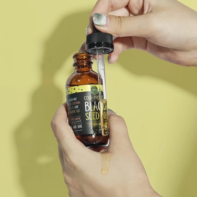 Black Seed Oil | 3 Times Thymoquinone | Cold-Pressed | Nigella Sativa - Turkish | Super Antioxidant to Support Immunity Joints Digestion Hair Skin &amp Nails | Glass Bottle | 2 oz