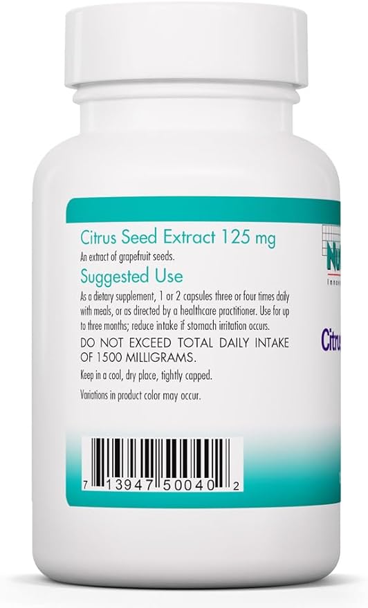 Allergy Research Group Nutricology Citrus Seed Extract Supplement - Grapefruit Seed Extract 250mg Supports Metabolic Function Vegetarian Capsules - 150 Count