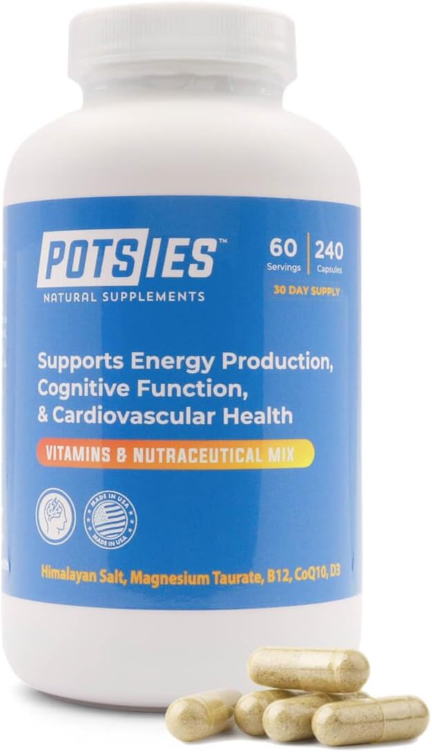 POTS Supplement Vitamin &amp Nutraceutical Mix Capsules for Pots Syndrome | POTS Management Essentials | 240 Capsules - 30 Day Supply