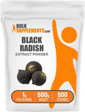 BulkSupplements.com Black Radish Extract Powder - Spanish Black Radish Supplement Herbal Supplement - Vegan &amp Gluten Free 1g per Serving 500g (1.1 lbs) (Pack of 1)