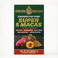 Super 5 Macas – Suplemento Natural Premium | Extra Power con Maca Roja Amarilla Negra del Perú e Indonesia | Energy Vitality &amp Hormonal Balance Support | 60 Capletas 1g