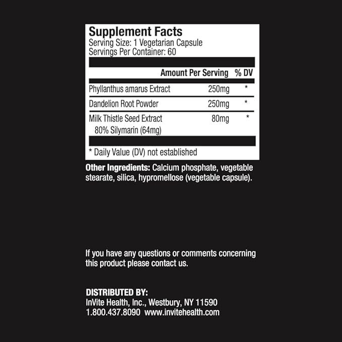 Invite Health Hepatox Hx® - Supports Liver Health and Detoxification - Contains Dandelion Root and Milk Thistle - 60 Vegetarian Capsules (2-Pack)
