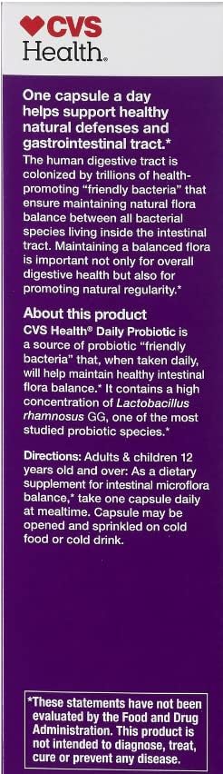 Cvs Health Maximum Strength Probiotic Dietary Supplement
