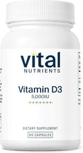 Vital Nutrients Vitamin D 5000 IU - Vitamin D3 Supplement - Healthy Bones Teeth Muscles*- Cellular &amp Immune Function - Calcium Absorption - Gluten Dairy and Soy Free - 90 Capsules