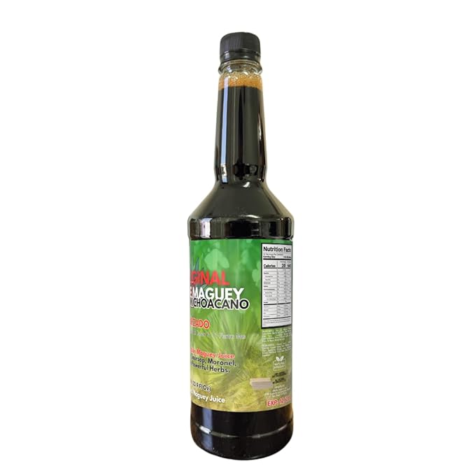 Maguey Juice - Jugo De Maguey ReforzadoWith Graviola Soursop Moronel Cancerina Aloe - Michoacano Tarasco 1 lt (33.3Fl Oz) Asado (Reinforced)