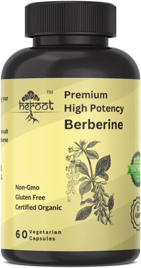 Organic Berberine HCL Extract 500mg Premium Strength Berberine Supplement to Support Overall Wellness for Men Women |120 Capsules