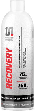Undefined Nutrition Recovery by Brian Shaw - Oral Liquid Hyaluronic Acid (HA) + MSM - Protects Joints and Muscles Reduces Post Workout Soreness – Joint and Connective Tissue Repair Supplement – 24 oz