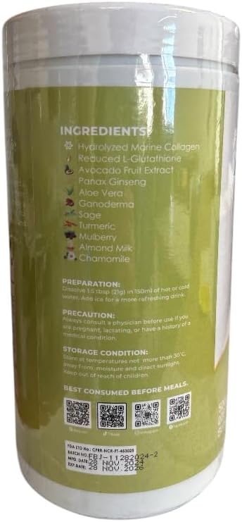 Luxe Slim Half Kilo Beauty Smoothie Avocado Hydrolyzed Marine Collagen Drink