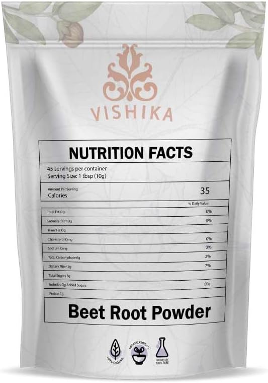 Organic Beet Root Powder 700 GRAM | Concentrated Whole Beet Root Source | High Dietary Nitrates - Raw Superfood Supplements - Great for Vegan Shakes &amp Smoothies - Non-GMO