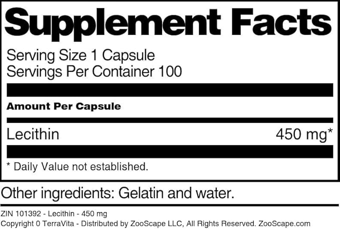 Lecithin - 450 mg (100 Capsules ZIN: 101392) - 2 Pack
