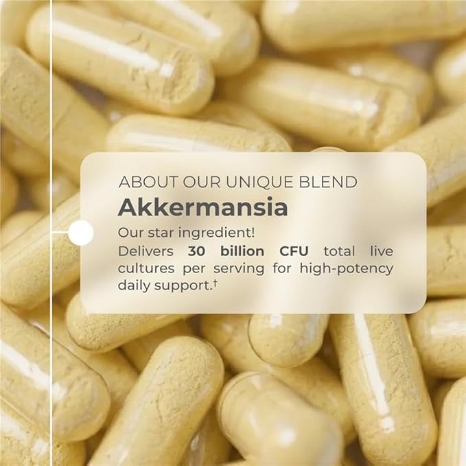 Neurogan Akkermansia Muciniphila Probiotic + Supplement - 30 Billion CFU - Probiotics for Digestive Health &amp Cellular Support – Probiotic Capsules Women - 2 Month Supply 60 Count Made in USA
