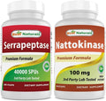 Best Naturals Serrapeptase 40000 SPUs &amp Nattokinase 100 Mg