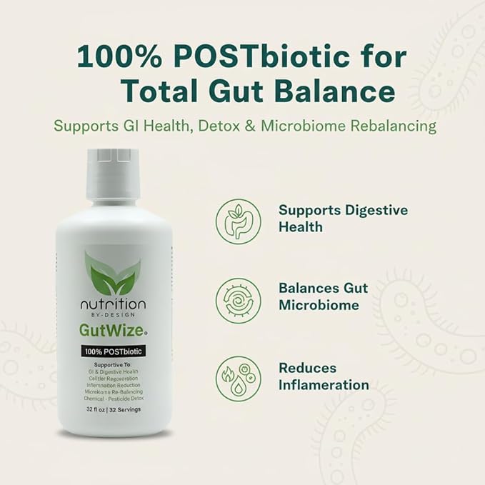 GutWize Total Health Bundle – 3 Bottles 100% Postbiotic + 3 Bottles Humic/Fulvic Blend – Gut &amp Digestive Support Microbiome Balance Natural Wellness Supplement Pack