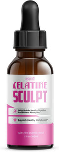 Gelatin Sculpt – Daily Liquid Botanical Supplement with Chromium &amp Plant Extracts – Clean Stimulant-Free Formula – Non-GMO Made in USA GMP-Certified - 2 fl oz (60 mL) 1 Month Supply