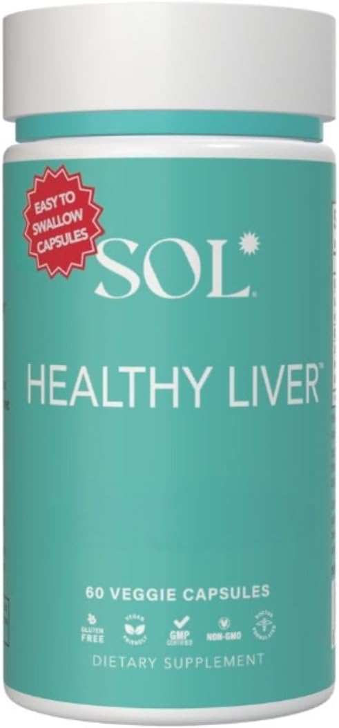 Healthy Liver Supplement: Cleanse Supplement for Liver Health Encourages Liver Enzymes Production Increased Metabolism 60 Easy-to-Swallow Capsules