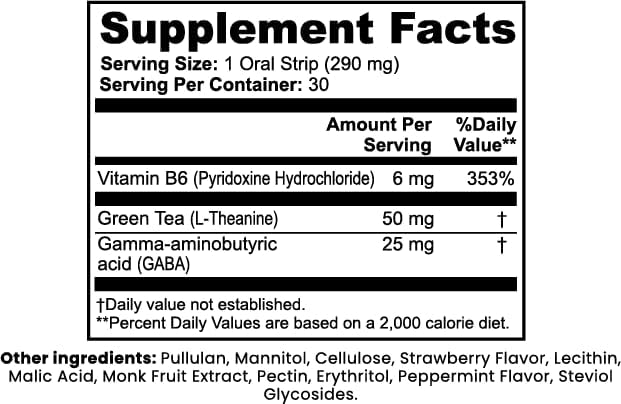 Kala Cognitive Relax Strips |Calm &amp Focus Support | 30 Count (1.2 oz)