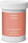 MOMOTARO APOTHECA Organic Probiotics for Women Vaginal &amp Digestive Supplement 25 Billion CFU - Prebiotics &amp Lactobacillus Blend Supplements - Feminine Healthy Vaginal Odor &amp Flora - 30 Ca