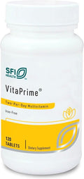 SFI Health VitaPrime - Iron Free Multivitamin for Women &amp Men - Promote Immune Function &amp Support Nutritional Gaps - Two-Per-Day Multivitamin with Methyl Folate &amp B12 (120 Tablets)