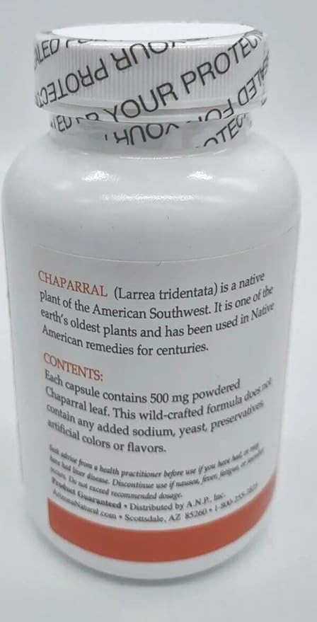 Arizona Natural Chaparral (Larrea tridentata) 500 mg 180 Capsules