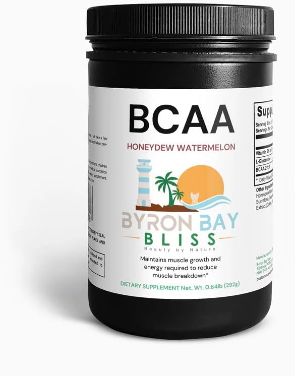 BCAA Post Workout Powder 5000mg Honeydew/Watermelon Flavor with Glutamine 0.64lb Lean Muscle Recovery