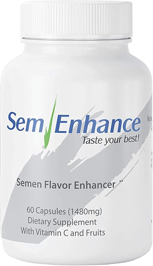 Semenhance - Make Your Semen Taste Fruity Men's Formula with Pineapple &amp Vitamin C - Fruit-Based Supplement for Men - 60 Capsules