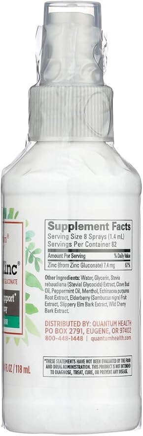 Quantum Thera Zinc Spray Echinacea &amp Elderberry